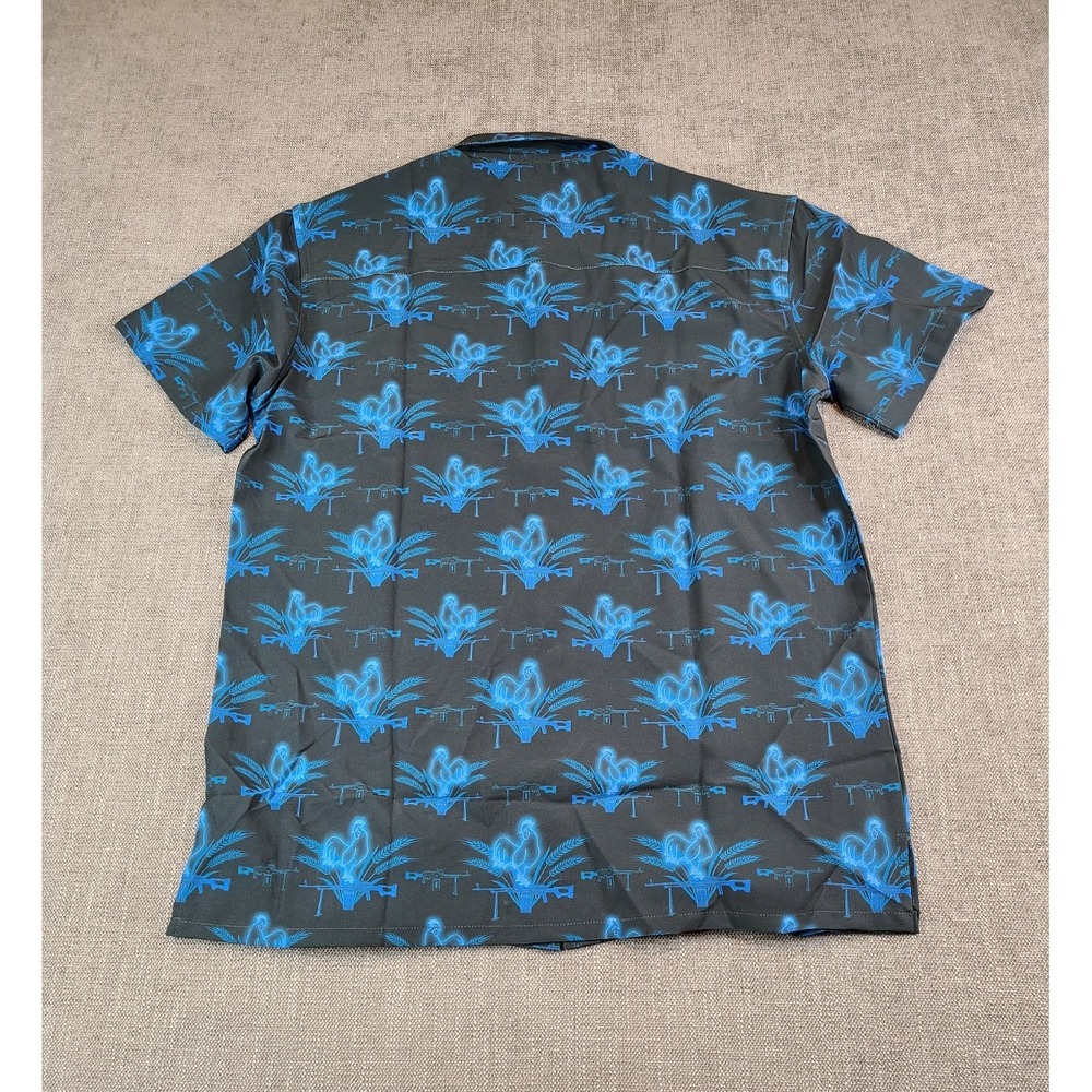 Retro Rifle Shirt Mens M V2 Anniversary Rooster Performance Stretch - Picture 3 of 7